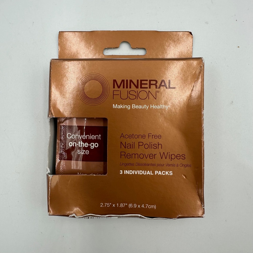 Mineral Fusion, Gel Nail Polish Remover, Wipes 3 Ct